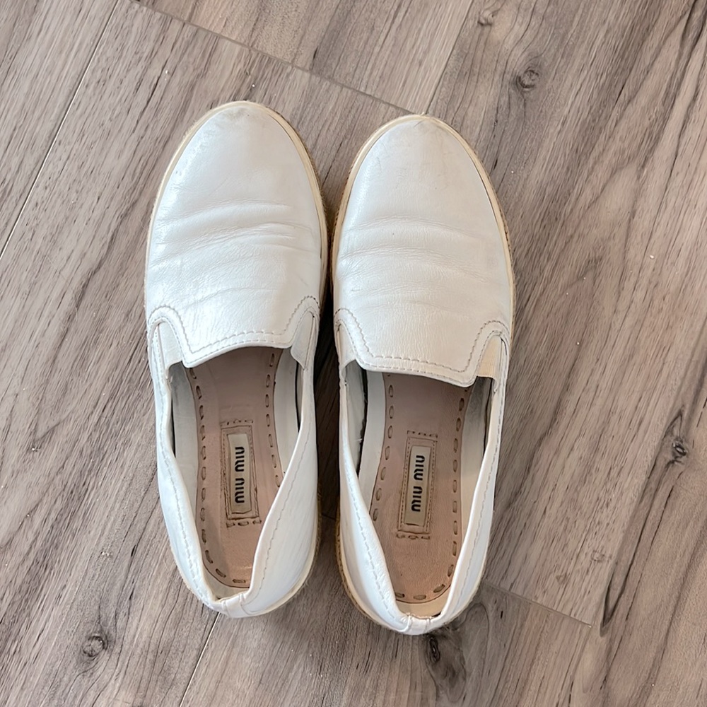 Miu miu white sneakers platform